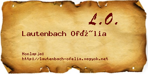 Lautenbach Ofélia névjegykártya